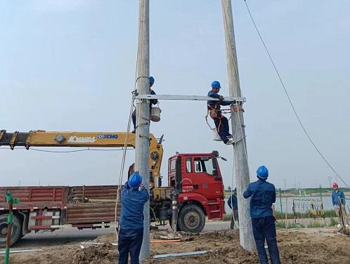 2024年7月11日，東營(yíng)市河口區(qū)10kV五頃線，113號(hào)小微新上電工程
